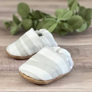 GREY   WHITE STRIPE Moccasins