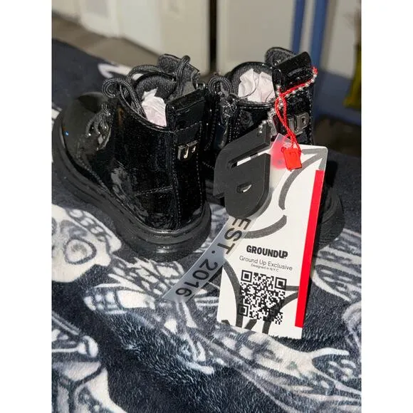 Ground Up BLACK - Kids Boots [5c]