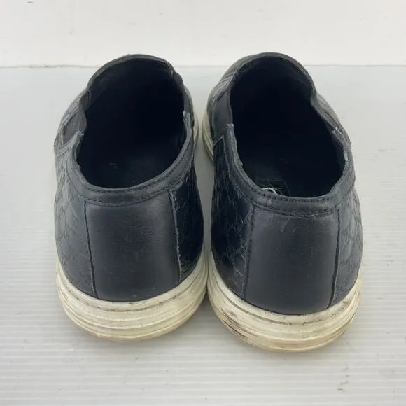 Gucci Microguccissima Black Leather Slip-On Sneakers Shoes Men’s 13 Preowned