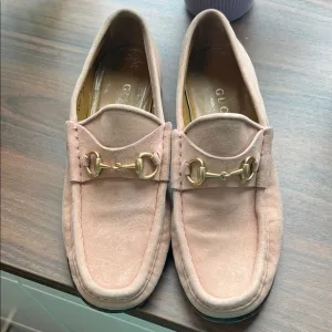 Gucci Pink Flats with Horsebit Detail