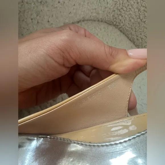 Gucci Sophia Nude Vitello leather Wedge Authentic