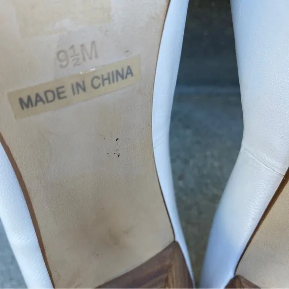 GUESS heels Carrie pumps WHITE LEATHER 9.5 stilettos high heel wedding bridal