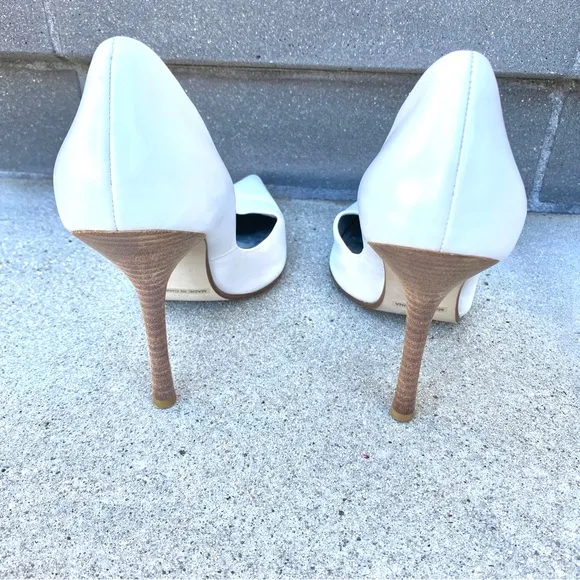 GUESS heels Carrie pumps WHITE LEATHER 9.5 stilettos high heel wedding bridal