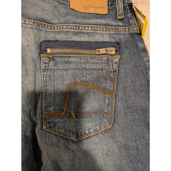 Guess Men's Straight Authentic Denim Jeans Vintage Deadstock Size 31x33
