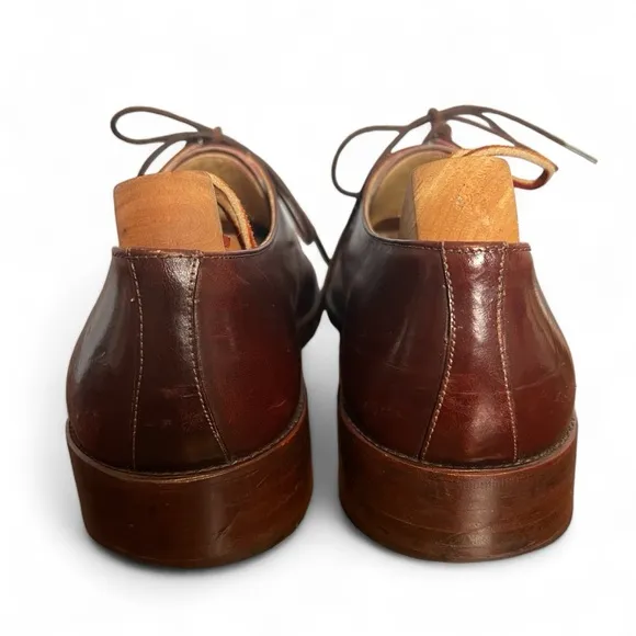 Guido‎ - Men’s Burgundy Leather Cap Toe Derby Oxford - Sz. 9
