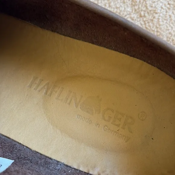 Haflinger Men's Brown Slip-On Shoes 11
