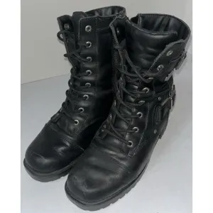 Harley-Davidson Women's Neve Black Boots Side Zipper D83644 Sz 6