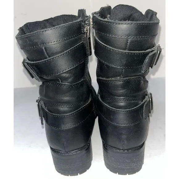Harley-Davidson Women's Neve Black Boots Side Zipper D83644 Sz 6