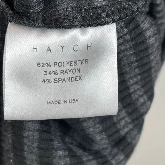 Hatch Maternity Sweater Dress Women's 2 Medium Gray Striped Knit Boat Neck Cozy