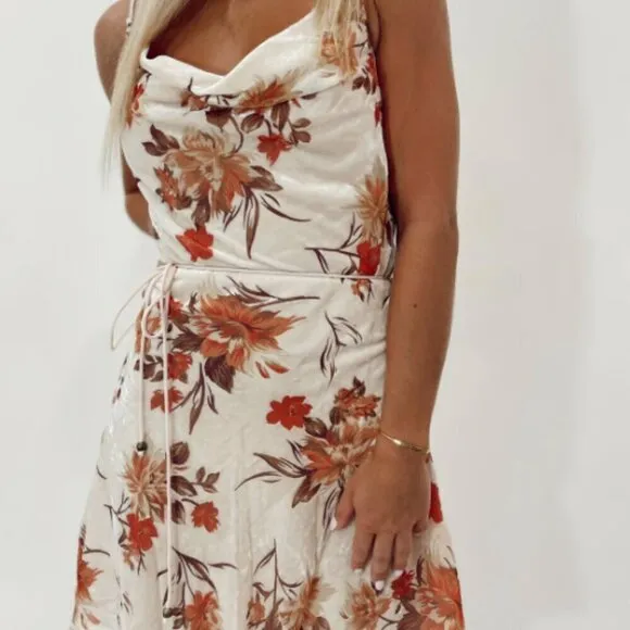 Hello Molly Light Peach Floral Velvet Mini / S