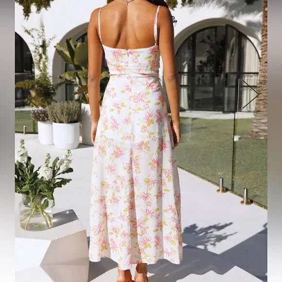 HELLO MOLLY SKIPPING FIELDS MAXI DRESS WHITE