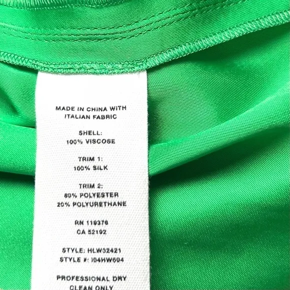 HELMUT LANG 90s Emerald Italian Satin Sleeveless Ruched V-Neck Midi Slip Dress 8