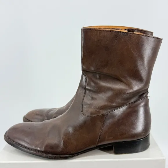 Henry Beguelin Leather Zip Up Boots
