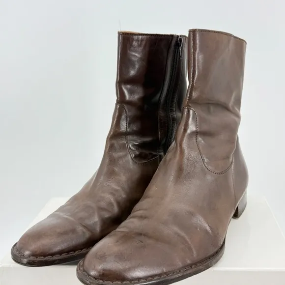 Henry Beguelin Leather Zip Up Boots
