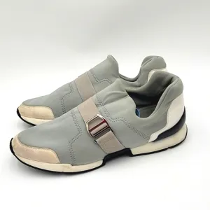 HERMES NEOPRENE &amp; LEATHER COLOR BLOCK SLIP ON SHOES