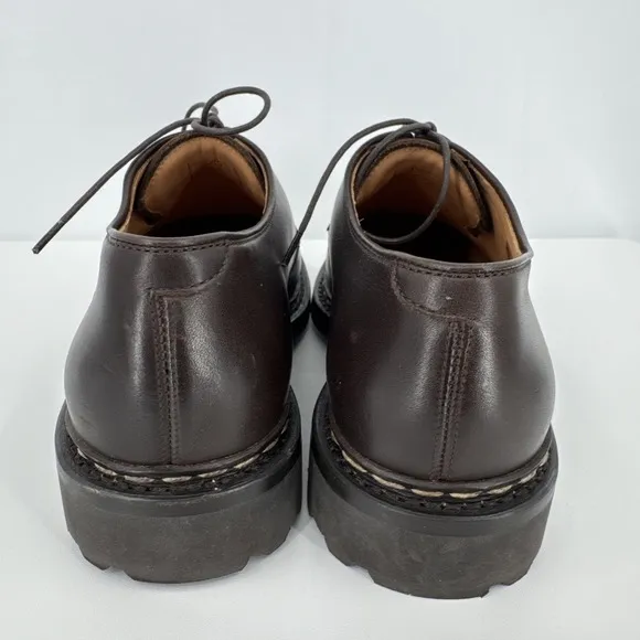 Heschung Crocus Men's Size 5.5 Brown Leather Lace Up Plain Toe Dress Derby Boots
