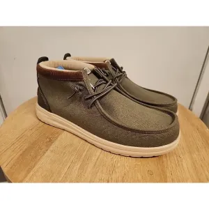 Hey Dude Men's Wally Mid GripR Workwear Dusty Olive Shoes NIB! 2024 Size M11
