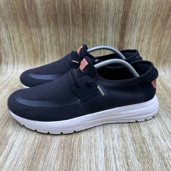 Hey Dude Shoes Sirocco Men's Size 11 M Neutrals Black Slip On Shoes Casual Boat