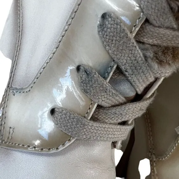 Hispanitas Janeth Cream CapToe Victorian Ankle Boots