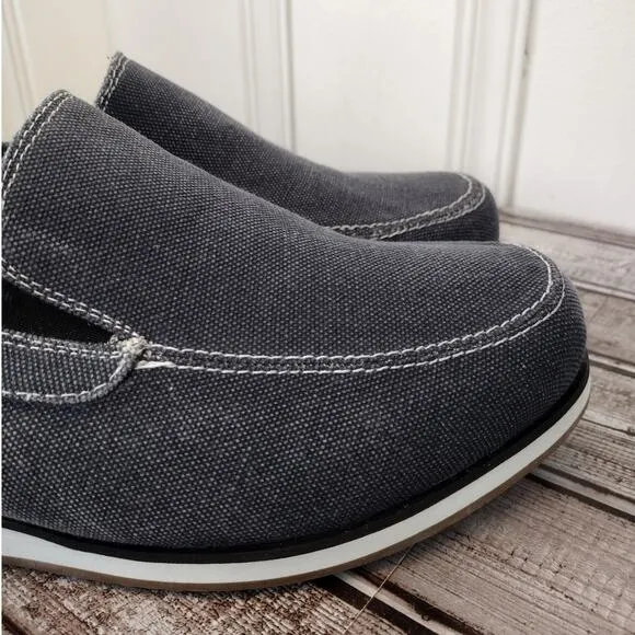 Hitchcock NEW Yoshi Canvas Slip-On Loafer Boat Shoes in Denim Men's 7.5 8E Wide