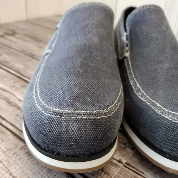 Hitchcock NEW Yoshi Canvas Slip-On Loafer Boat Shoes in Denim Men's 7.5 8E Wide