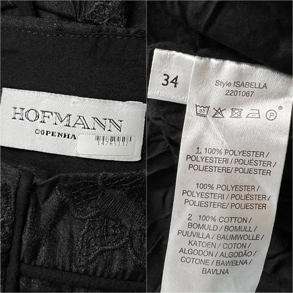 HOFMANN COPENHAGEN Floral Embroidered Puff Short Sleeve Babydoll Mini Dress 2