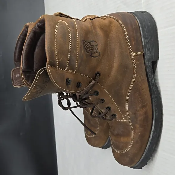 Hogan Brown Leather Boots Made In Italy 8.5