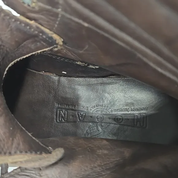 Hogan Brown Leather Boots Made In Italy 8.5