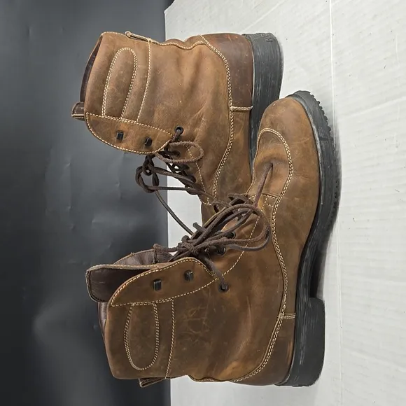 Hogan Brown Leather Boots Made In Italy 8.5