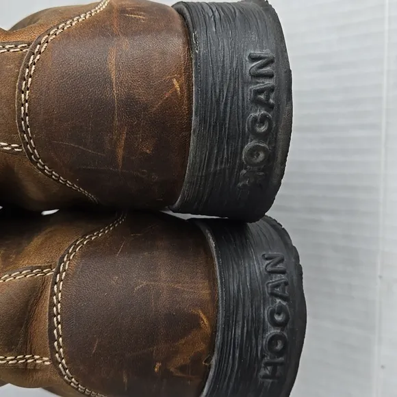 Hogan Brown Leather Boots Made In Italy 8.5