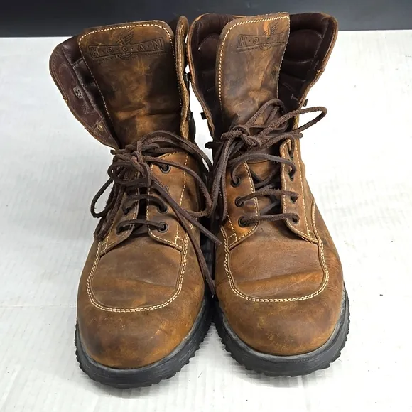 Hogan Brown Leather Boots Made In Italy 8.5