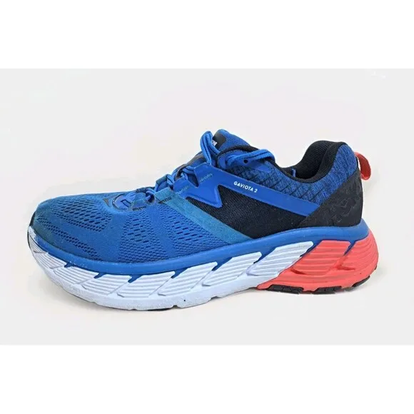 Hoka One Gaviota 2 Men's Size 11 Blue Orange White Running Shoes Sneakers