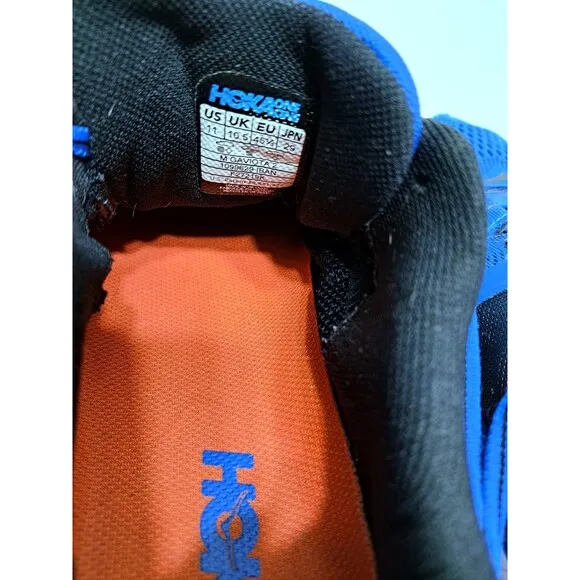 Hoka One Gaviota 2 Men's Size 11 Blue Orange White Running Shoes Sneakers
