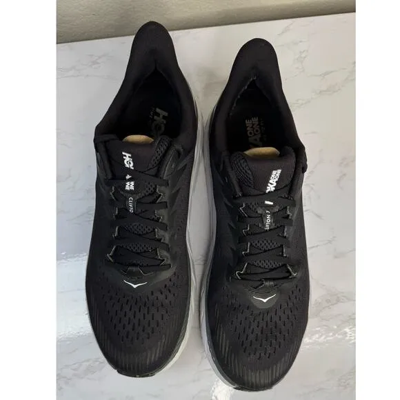 Hoka One One Black Clifton 7 Running Shoes Athletic Shoes Men's 12 Black