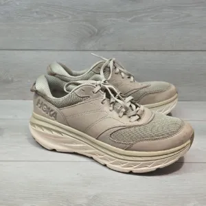 Hoka One One Mens Bondi L Running Shoes Leather Mesh Sneakers Sz 10.5