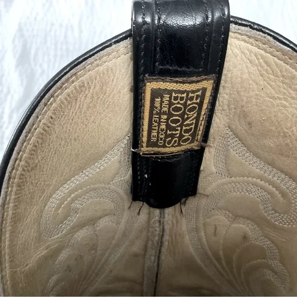 Hondo Boots Black Leather