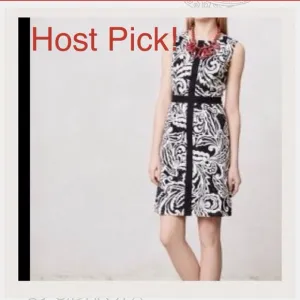 🎉HOST PICK 🎉Anthro black &amp; white eyelet dress👏