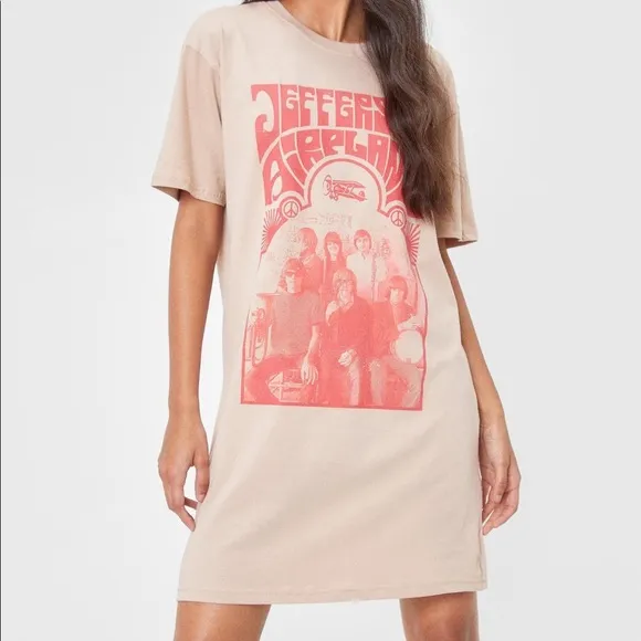 🎉HP🎉 ALMOST GONE! Jefferson Airplane Mini Tee Shirt Dress