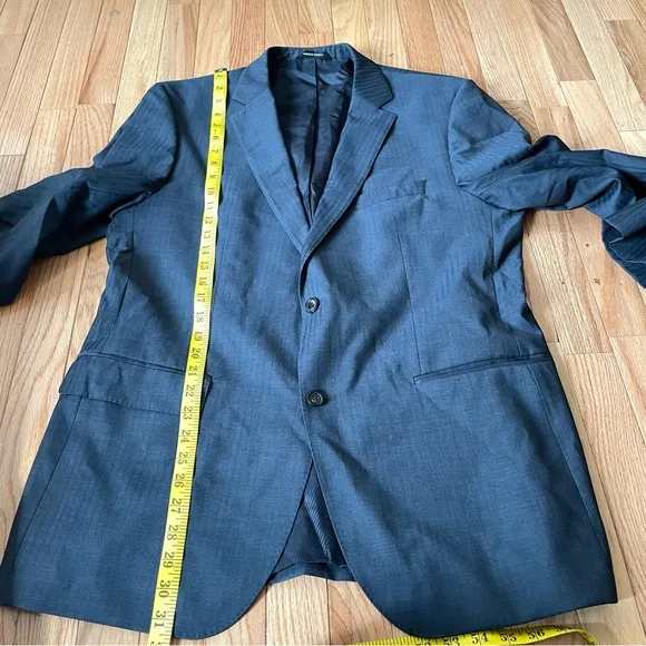 Hugo Boss Blazer Mens 44R Blue 100% Wool Sport Coat Jacket The James Super 120
