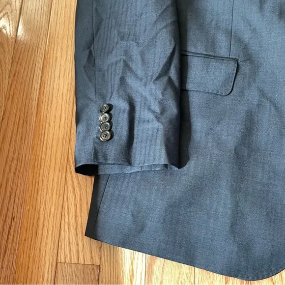 Hugo Boss Blazer Mens 44R Blue 100% Wool Sport Coat Jacket The James Super 120
