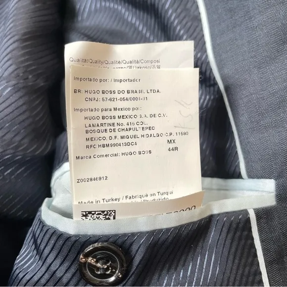 Hugo Boss Blazer Mens 44R Blue 100% Wool Sport Coat Jacket The James Super 120