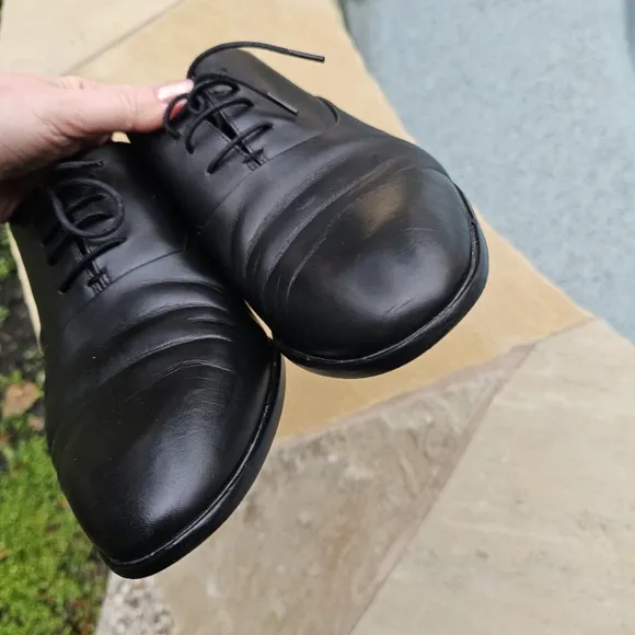 HUGO Boss Men's Appeal_oxfr_bu Oxford Flat Black Leather Dress Shoes  12