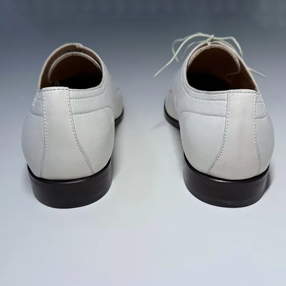 Hugo Boss ‘Ringhio’ apron toe derby dress shoe, white, size 8.5