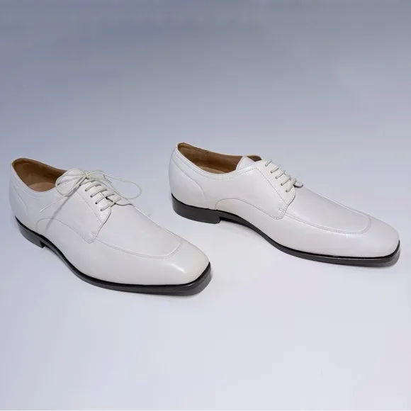 Hugo Boss ‘Ringhio’ apron toe derby dress shoe, white, size 8.5