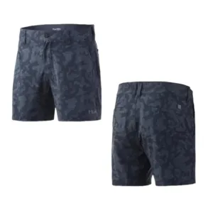 HUK Performance Pursuit Running Lakes Gray Camo Fishing 6&quot; Shorts Men's Size XXL
