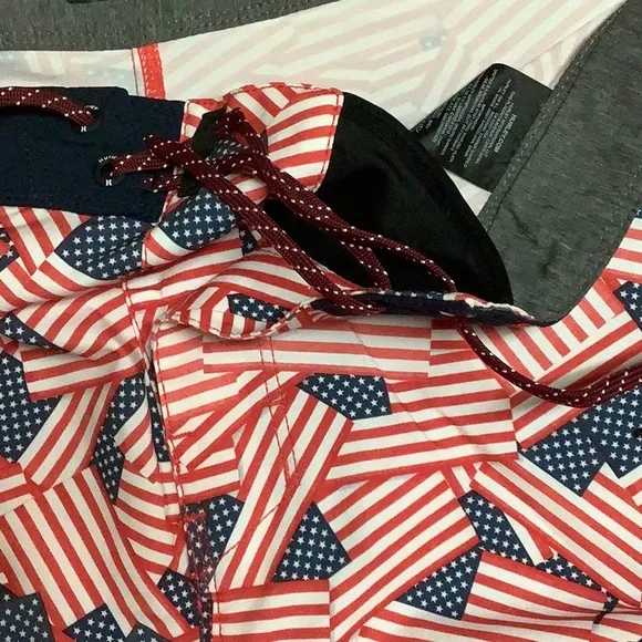 Hurley phantom American flag print board shorts