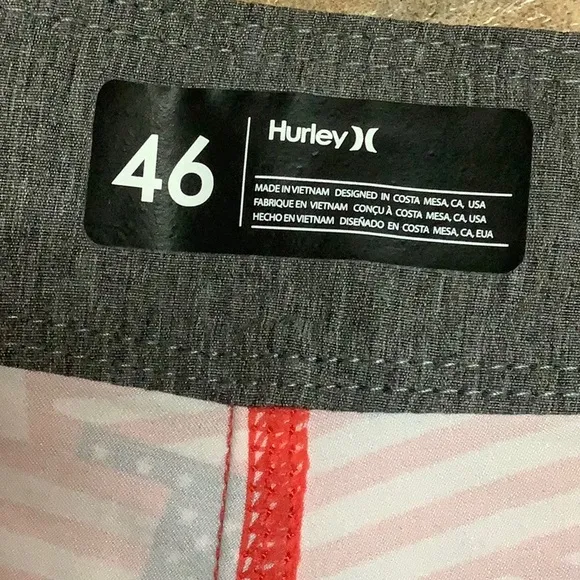 Hurley phantom American flag print board shorts