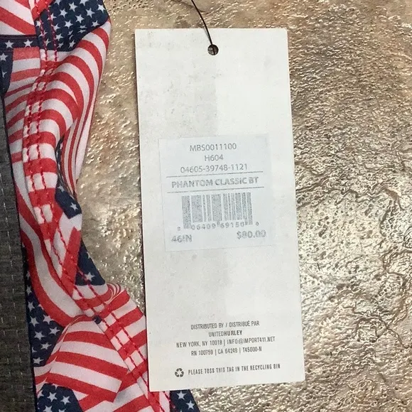 Hurley phantom American flag print board shorts