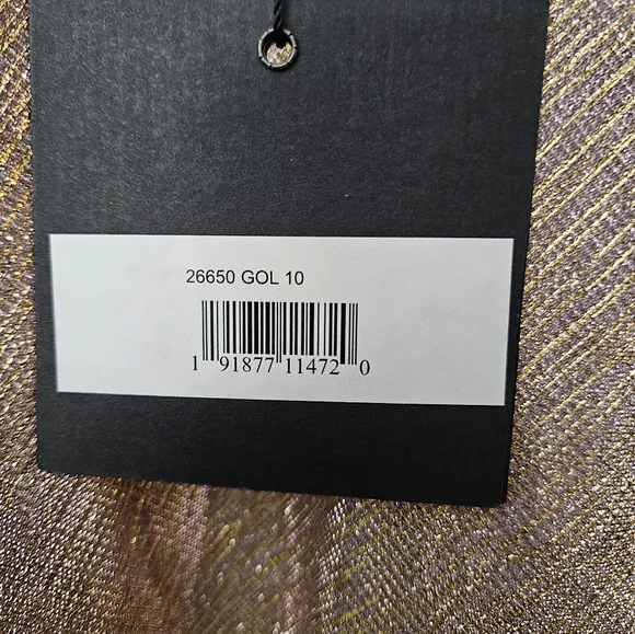 Ieena for Mac Duggal 26650 Pleated Bodice Bishop Sleeves SZ 10 NEW