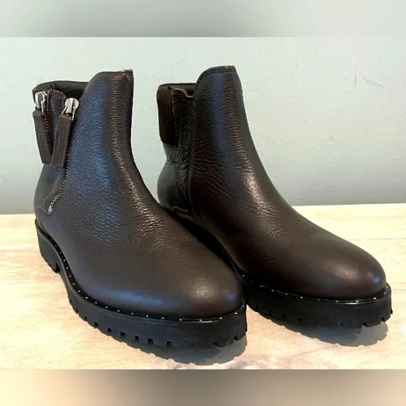 Ilsa Jacobsen Brown Leather Chelsea Zip Ankle Up Boot Size 7US/38EU/5UK.…  NWOB